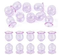 Cheriswelry 10 ciondoli colorati trasparenti a forma di campana a vento con cristalli floreali rotondi a forma di tromba e fiori, distanziatori per fai da te, ornamenti da appendere, creazione di