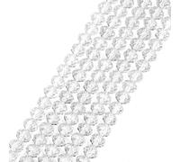 Cheriswelry 10 fili di perline di vetro sfaccettate 4 x 3 mm di cristallo trasparente Rondelle distanziali per gioielli artigianali per fori: 0,4 mm, 40,9 cm
