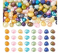 Cheriswelry 100 perle coltivate naturali tinte da 4-5 mm, perle d'acqua dolce barocche colorate su due lati, perle lucide per braccialetti fai da te, collane e gioielli