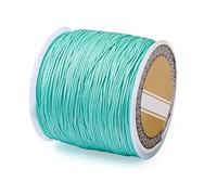 Cheriswelry 100m Nylon Perline String Setoso Cinese Annodatura Cavo Intrecciato Filo di Nylon per Macramè Bracciale Collana Gioielli Fabbricazione, Acquamarina