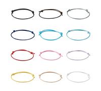Cheriswelry 120Pcs coreano cerato poliestere cavo braccialetto regolabile fare amicizia braccialetto stringa diametro interno 40-70mm per donne uomini gioielli che fanno forniture