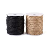 Cheriswelry 2 rotoli di spago di iuta naturale da 2 mm, corda di canapa spago per macramè fai da te per bricolage e bricolage