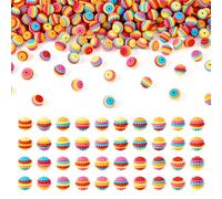 Cheriswelry 200 perline rotonde in resina da 10 mm, perline colorate combinate per bracciali, collane e gioielli