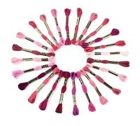 Cheriswelry 24 rocchetti di filo da ricamo da 8 m, colore sfumato, per braccialetti dell'amicizia, progetti per punto croce, lavori a maglia, artigianato fai da te, accessori per cucito, rosa