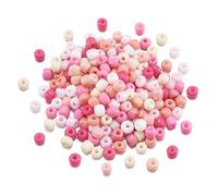 Cheriswelry 2453 perline in vetro opaco, 4 mm, rotonde, piccole, pony, mini perline distanziatori per la creazione di gioielli, rosa acceso