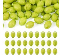 Cheriswelry 50 perline in acrilico opaco verde limone, perline distanziali sfuse per braccialetti dell'amicizia, orecchini, creazione di gioielli fai da te