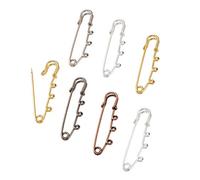 Cheriswelry 50 spille da balia resistenti, 5 colori, aghi per kilt, coperte, spille, con 3 fori, per gonne, tessuti lavorati a maglia