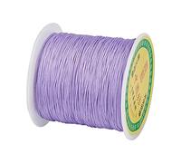 Cheriswelry - Filo di nylon intrecciato setoso cinese, ideale per perline, macramè, gioielli fai da te, 137 metri, 0,5 mm, lilla