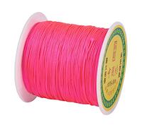 Cheriswelry - Filo di nylon intrecciato setoso cinese, ideale per perline, macramè, gioielli fai da te, 137 metri, 0,5 mm, rosa scuro