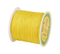 Cheriswelry - Filo di nylon intrecciato setoso cinese, ideale per perline, macramè, gioielli fai da te, 137 metri, 0,5 mm, giallo