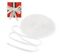 Cheriswelry Nastri in velluto bianco doppio lato 18 m larghezza 10 mm in tessuto vintage nastro per inviti per matrimoni, confezioni regalo, decorazioni per la casa, bomboniere, albero di Natale