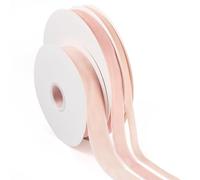 Cheriswelry Nastri in velluto da 20 m, su un lato, per fai da te, fatti a mano, bomboniere, decorazioni per la casa, fiocchi vintage eleganti, per confezioni regalo, colore: rosa