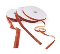 Cheriswelry Nastri in velluto da 20 m, su un lato, per fai da te, fatti a mano, bomboniere, decorazioni per la casa, fiocchi vintage eleganti, per confezioni regalo, colore: rosso