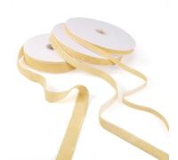 Cheriswelry Nastri in velluto da 20 m, su un lato, per fai da te, fatti a mano, bomboniere, decorazioni per la casa, fiocchi vintage eleganti, per confezioni regalo, colore: cachi