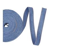 Cheriswelry Nastro in denim con cuciture da 10 m, 1,6 cm, tessuto a strati per jeans, fiocchi, nastro in tela con filo metallico, per fai da te, accessori per fermagli per capelli, accessori per
