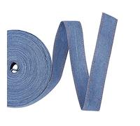 Cheriswelry Nastro in denim con cuciture da 10 m, 2,5 cm, tessuto a strati per jeans, fiocchi, nastro in tela fil di ferro, per fai da te, accessori per fermagli per capelli, decorazioni per cucito,