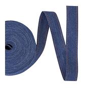 Cheriswelry Nastro in denim con cuciture da 10 m, 2,5 cm, tessuto a strati per jeans, fiocchi, nastro in tela fil di ferro, per fai da te, accessori per fermagli per capelli, decorazioni per cucito,