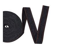 Cheriswelry Nastro in denim con cuciture da 10 m, 2,5 cm, tessuto a strati per jeans, fiocchi, nastro in tela fil di ferro, per fai da te, accessori per fermagli per capelli, decorazioni per cucito,