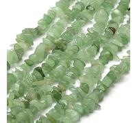 Cheriswelry Perline di avventurina verde naturale, irregolari, pietre preziose curative, chakra, gemme burattate per gioielli fai da te e creazione di braccialetti