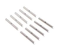 Cheriswely, 50 tubi di chiusura a scorrimento in ferro, terminali a crimpare in platino, per creare braccialetti a più fili