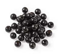 Cheriswely Perline rotonde in legno naturale, 8 mm, 200 pezzi, distanziatori sfusi per gioielli e artigianato, foro da 3 mm