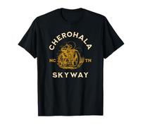 Cherohala Skyway North Carolina Tennessee Design Moto Maglietta