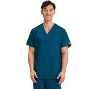 CHEROKEE Camicia Medica da Donna, Blu Caraibico, M