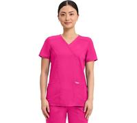 Cherokee Casacca da donna Top Revolution - Mock-Wrap Design con tasche - WWE610 - Rosa elettrico - S