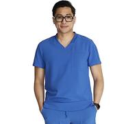 Cherokee Men Scrubs Top V-Neck Plus Size CK824A, 2XL, Royal