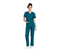 CHEROKEE Set Unisex Top e Scrub Pant Camici Medici, Blu Caraibico, S Donna