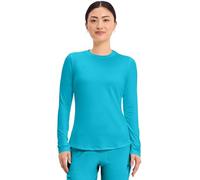 Cherokee Underscrub CK773 - Maglietta a maniche lunghe da donna, per allattamento, girocollo, a strati, Turchese, S