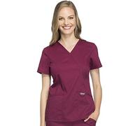 Cherokee - Uniforme, Casacca Finto Incrocio Donna, Linea Revolution, Taglia S, Rosso (Vinaccia), 18276
