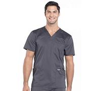Cherokee - Uniforme, Casacca Scollo a V Uomo, Linea Revolution, Taglia S, Grigio (Peltro), 18390