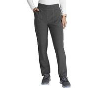 Cherokee Women Scrubs Pant Mid Rise Tapered Leg Pull-on Cargo Plus Size CK248A, 3XL, Heather Pewter
