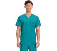 Cherokee Workwear Revolution WW670 Men's V-Neck Utility Solid Scrub Top