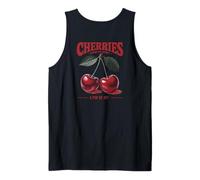 Cherries A Pop of Joy Farm to Market in Stile Vintage Art Back Canotta