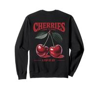 Cherries A Pop of Joy Farm to Market in Stile Vintage Art Back Felpa
