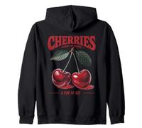Cherries A Pop of Joy Farm to Market in Stile Vintage Art Back Felpa con Cappuccio