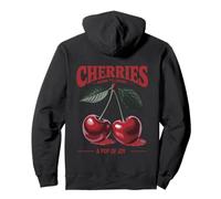 Cherries A Pop of Joy Farm to Market in Stile Vintage Art Back Felpa con Cappuccio