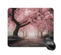 Cherries Flower Season Tappetino Mouse Liscio Mousemat Bordo Cucito Tappetini per Il Mouse per Laptop Ufficio Gioco 25X30Cm