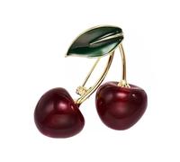 Cherries Spilla Accessori Moda Abbigliamento Gioielli Lega Resina Texture Per La Decorazione E Ogni Giorno Dichiarazione Pezzi Accessori Delle Donne, Misura unica, come descritto
