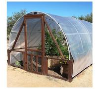 Cherrii Tela cerata trasparente, copertura for cantiere, for tettuccio in tela, protettiva resistente alle intemperie, perfetta for il campeggio all'aperto, progetti di giardino e costruzioni(6x8m)