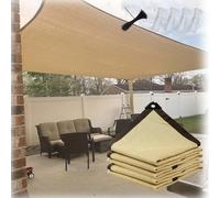 Cherrii Telo trasparente, copertura for cantiere, rete ombreggiante al 95% con occhielli e corda for serra da giardino, patio, pergola, balcone, 6,5x6,5 piedi-32,8x82 piedi(26.2x32.8ft)