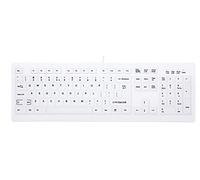 CHERRY AK-C8100 - Tastiera igienica disinfettabile con tastierino numerico, colore: Bianco