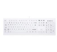 CHERRY AK-C8100 - Tastiera igienica disinfettabile con tastierino numerico, colore: Bianco