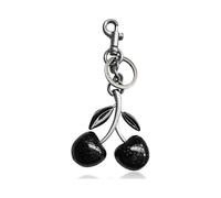 Cherry Bag Charm Cherry Keychain Charm Metal Accessory Sparkling Resin for Purses And Bags