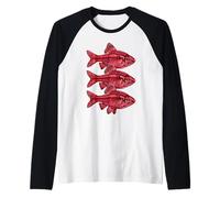 Cherry Barb Puntius titteya Acquario d'Acqua Dolce Fishkeeper Maglia con Maniche Raglan