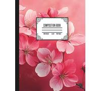 Cherry Blossom Composition Notebook for Women (8.5 x 11, 200 Lined Pages)