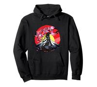 Cherry Blossom Fighter Fujuyama Sunset Japanese Samurai Felpa con Cappuccio