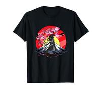 Cherry Blossom Fighter Fujuyama Sunset Japanese Samurai Maglietta